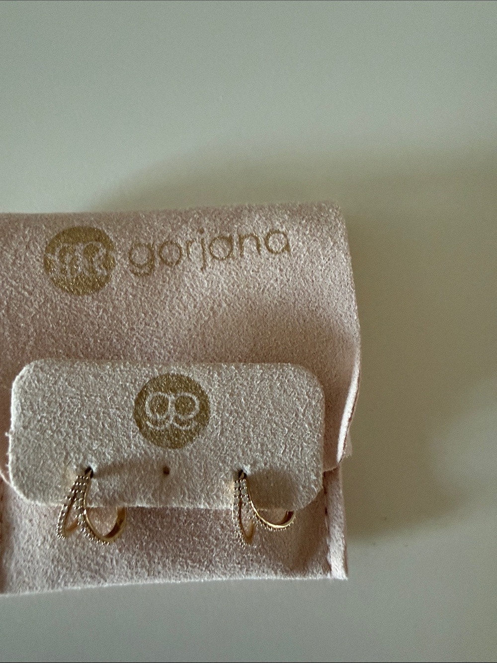 Gorjana Gold snd Diamond Huggie Hoop Earrings
